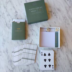 HEARTH & HAND WITH MAGNOLIA GREEN PLAID PLAYING CARD SET